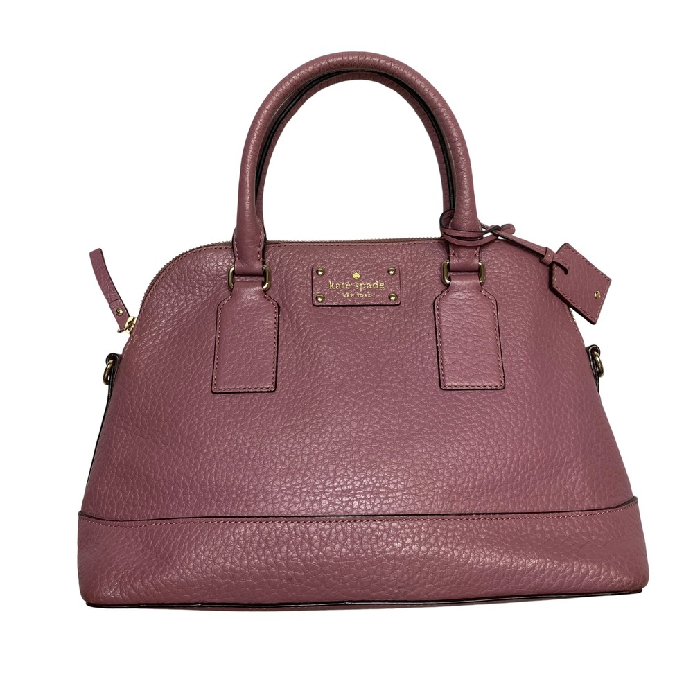 Kate Spade Satchel Womens Medium Pink Loden Pebbled Leather Dome Bag